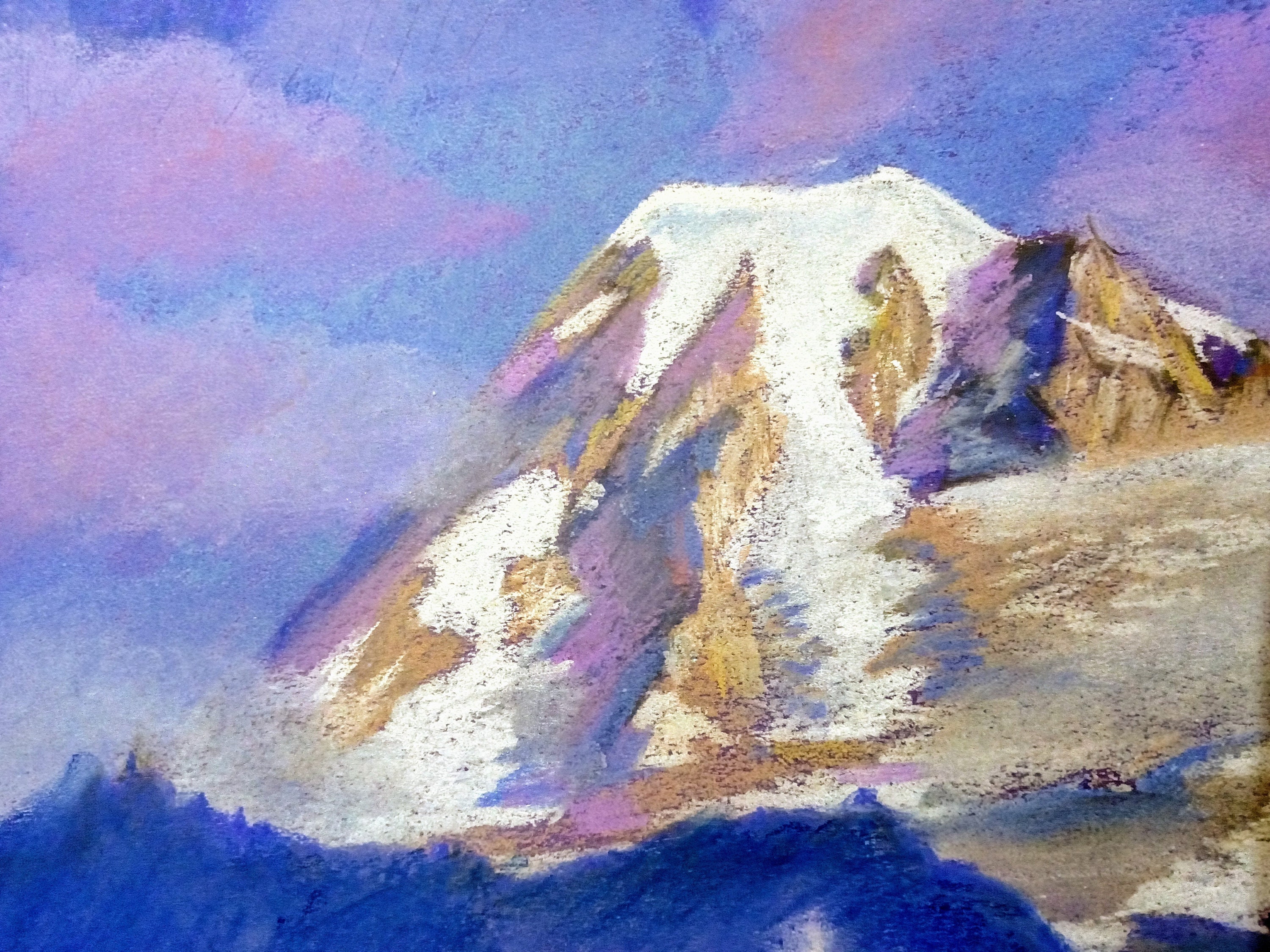 Mount Rainier painting Original art National park Mt Rainier Etsy