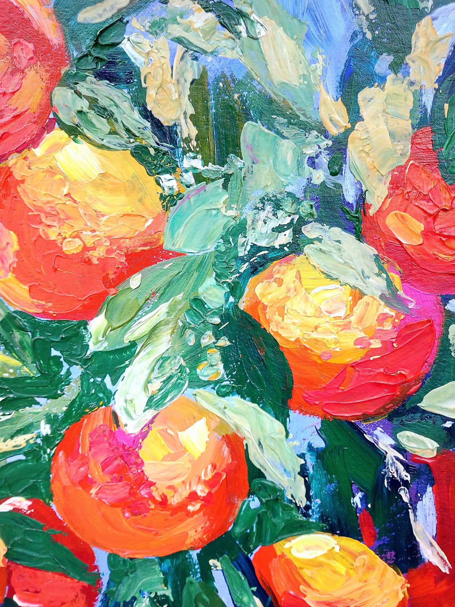 Orange tree Painting Original art Impasto painting Original Etsy