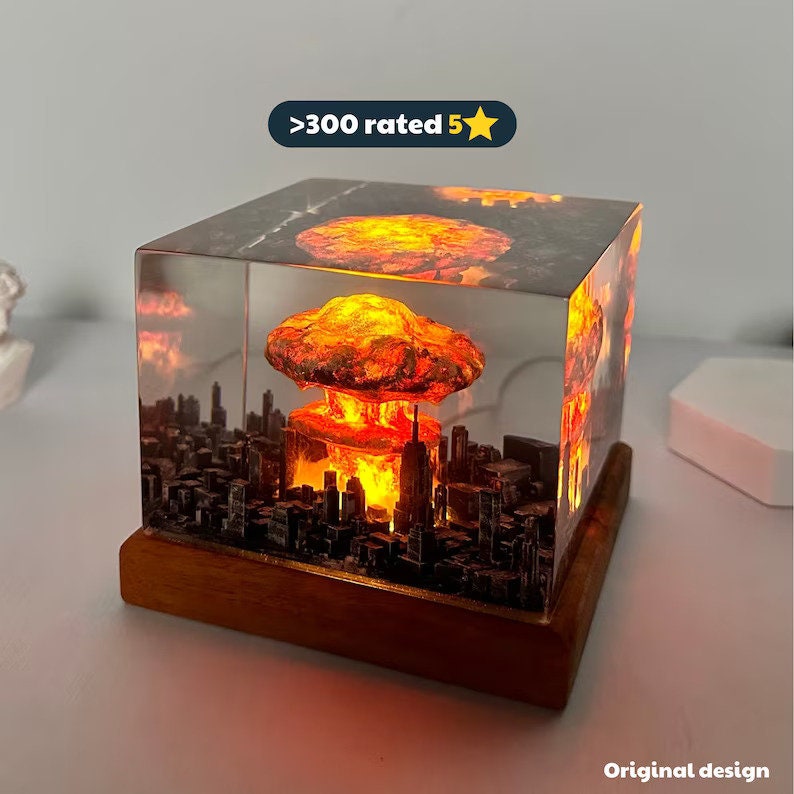Nouvelle Mini boîte de rangement de bombes nucléaires Figurine rétro décor  de bureau pour la décoration de la maison