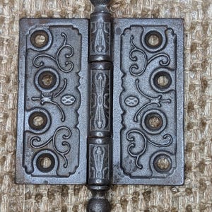 4&quot; x 4&quot; Antique Decorative Cast Iron Ball Tip The Clark MFG CO Hinge