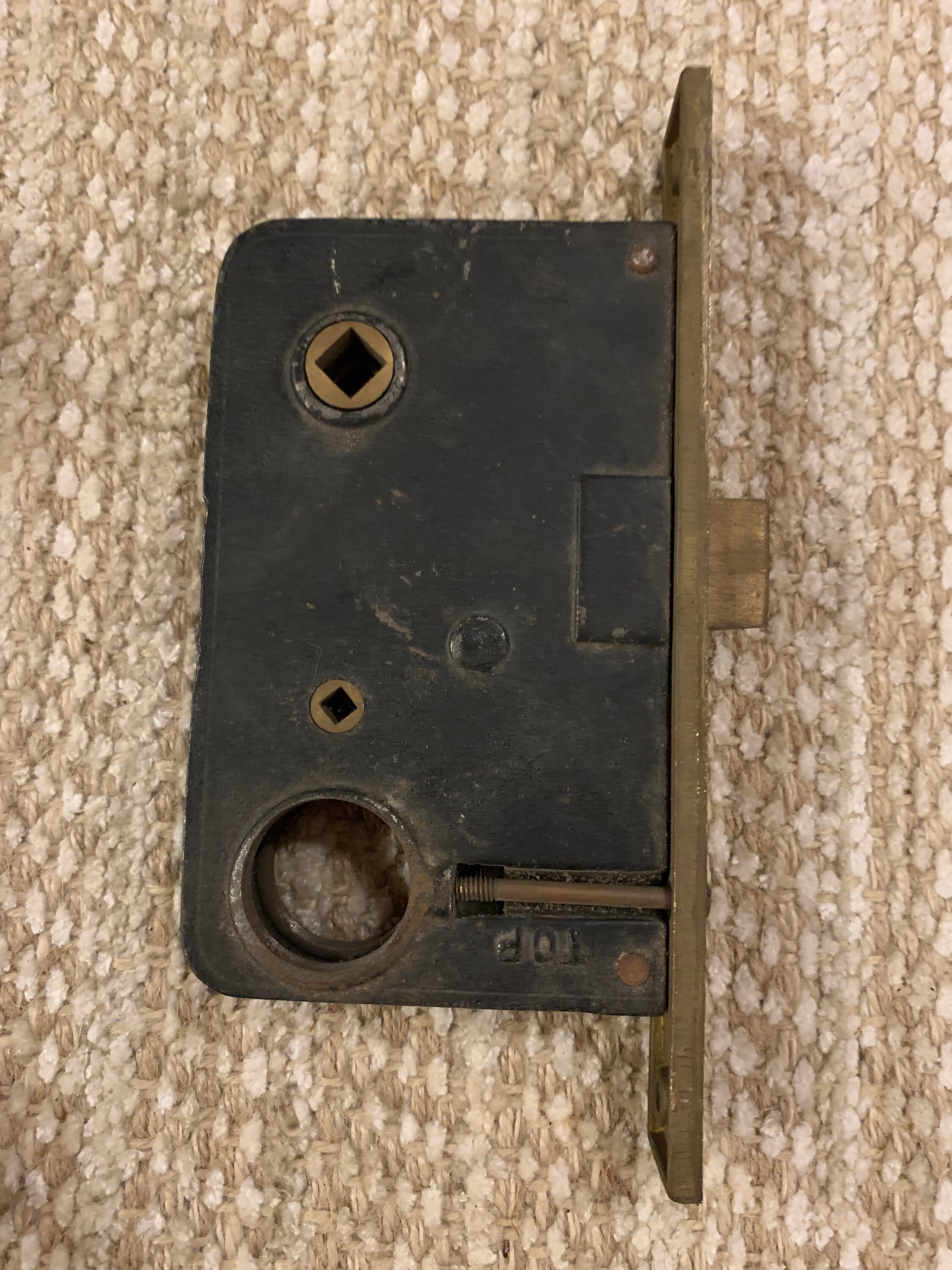 Antique brass exterior mortise lock door plates strike plate Etsy