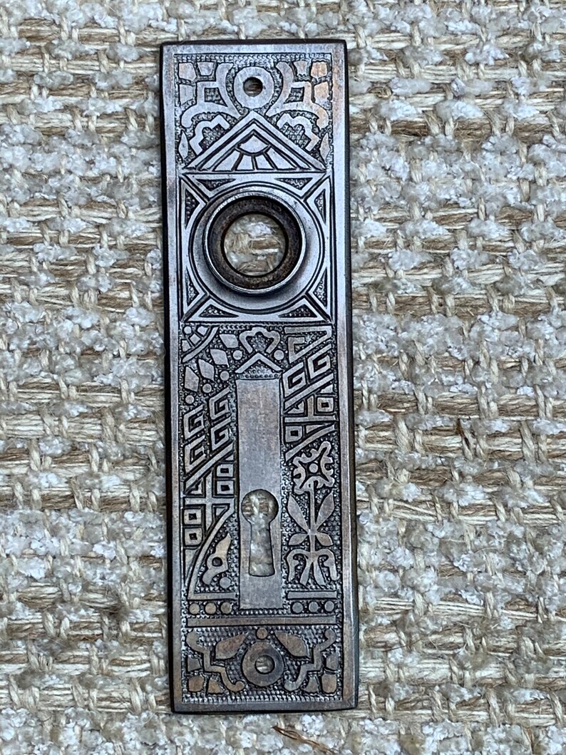 1 5/8 X 5 9/16 Antique Cast Iron Door Knob Plates Door Hardware Etsy