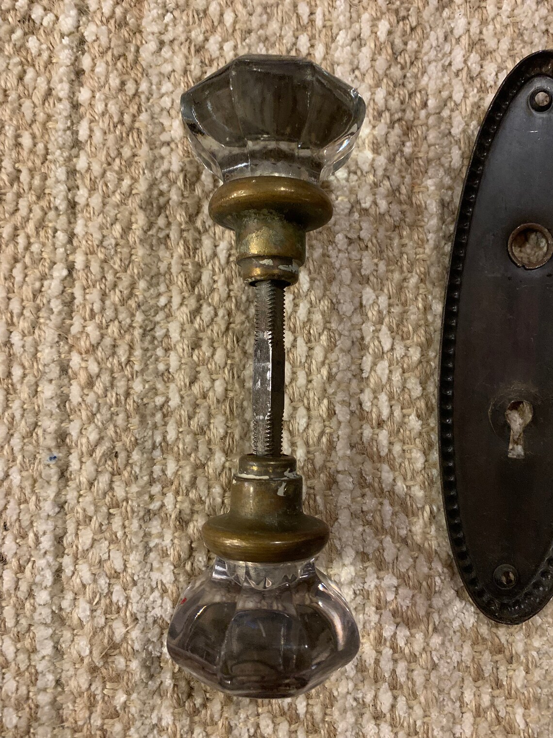 Vintage Yale interior mortise lock with door knob plates and Etsy