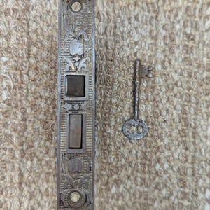 Antique Interior Mortise Lock Door Hardware #5174 With Key