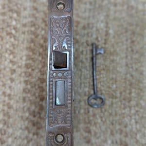 Antique Interior Mortise Lock Door Hardware #5194 With Key