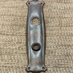 3&quot; x 11&quot; Antique Stamped Brass Door Knob Plate