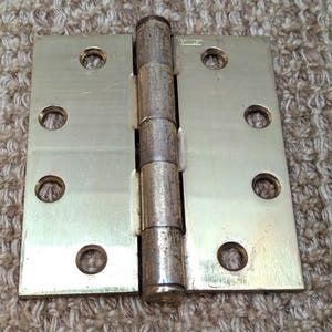 4&quot; x 4 1/2&quot; Stanley Brass Plated Steel Butt Door Hinge Door Hardware
