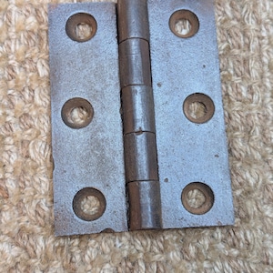 Ferragens para porta com dobradiça de ferro fundido antigo de 2 1/2&quot; x 3 3/8&quot;