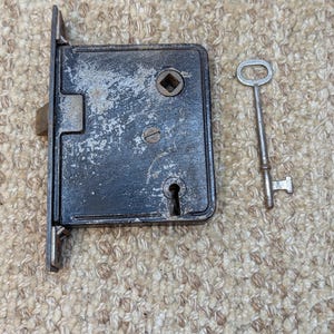 Antique Interior Mortise Lock Door Hardware #2 With Key