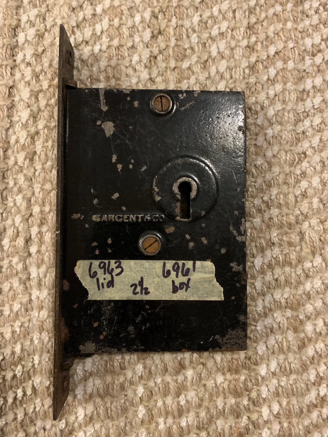 Antique Sargent Exterior Mortise Lock Door Hardware 6961 Etsy