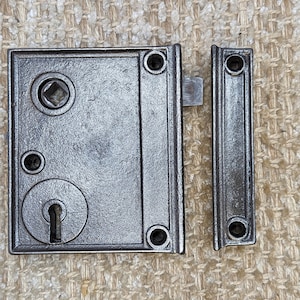 3 3/8" x 4" Rim Lock/Box Lock With Keeper Door Hardware