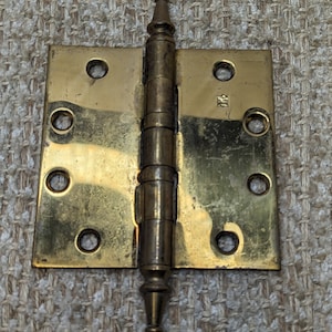 4 1/2&quot; x 4 1/2&quot; Antique Hager Brass Steeple Tip Hinge