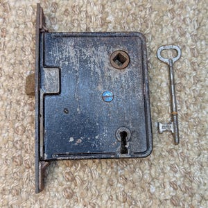 Antique Interior Mortise Lock Door Hardware #1 With Key