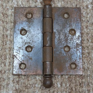 4" x 4" Antique National Steel Ball Tip Pin Hinge Door Hardware