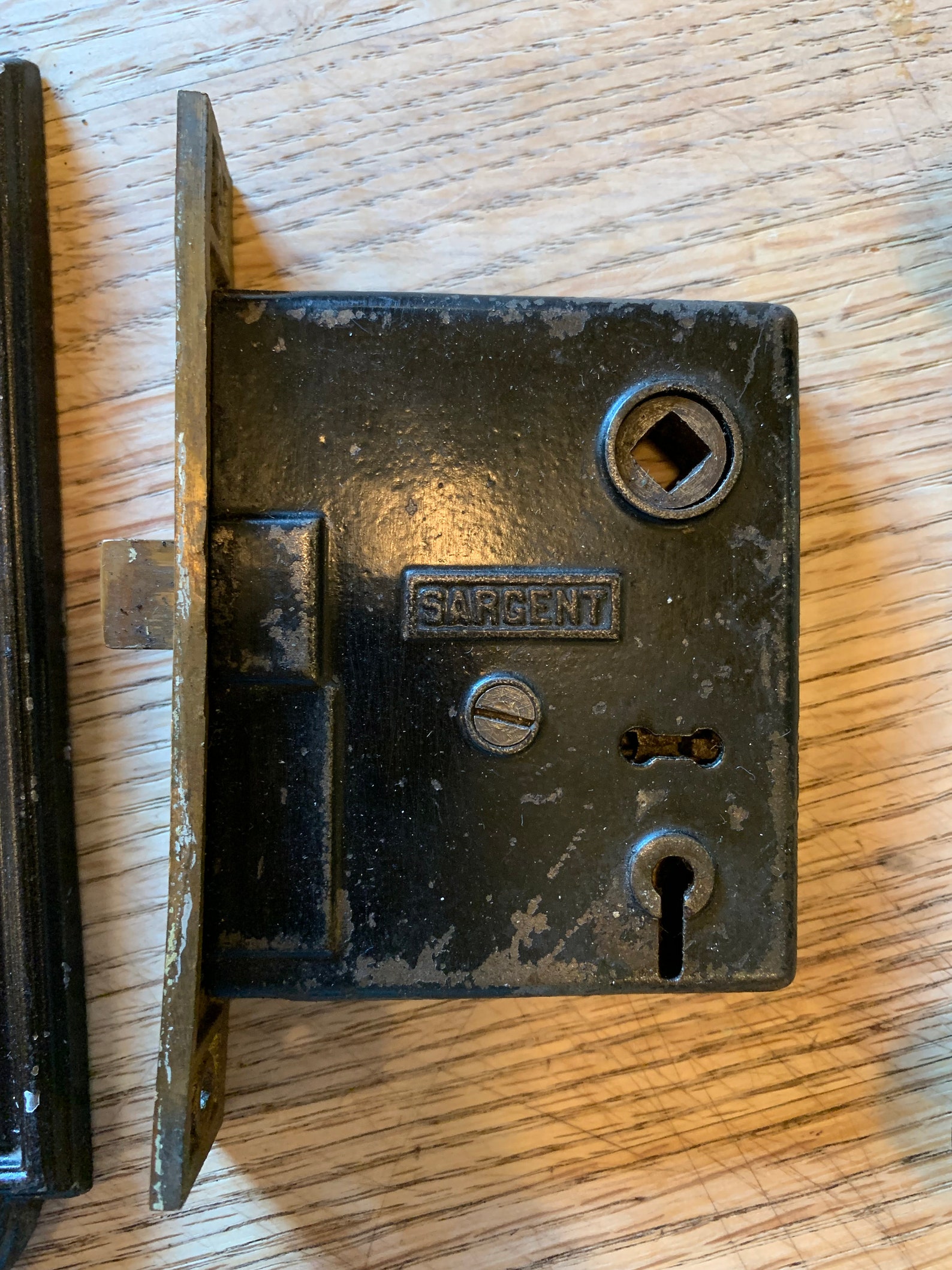 Antique interior Sargent mortise lock and stamped steel door Etsy
