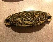 Set Of 6 Antique Victorian Cast Iron Decorative Bin Pull Drawer Hardware 4 quot Pat. 1873