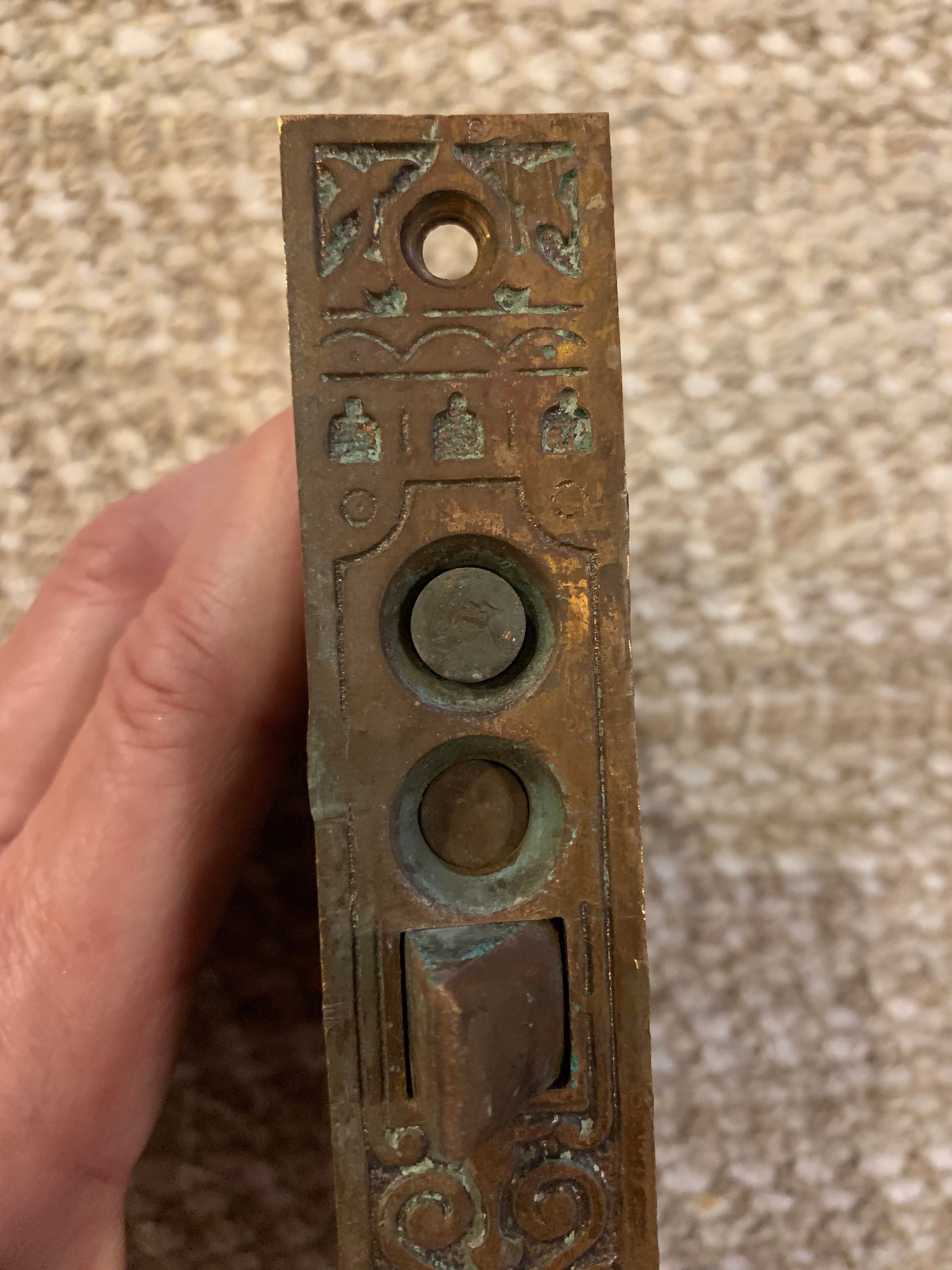 New Antique Exterior Door Hardware with Simple Decor