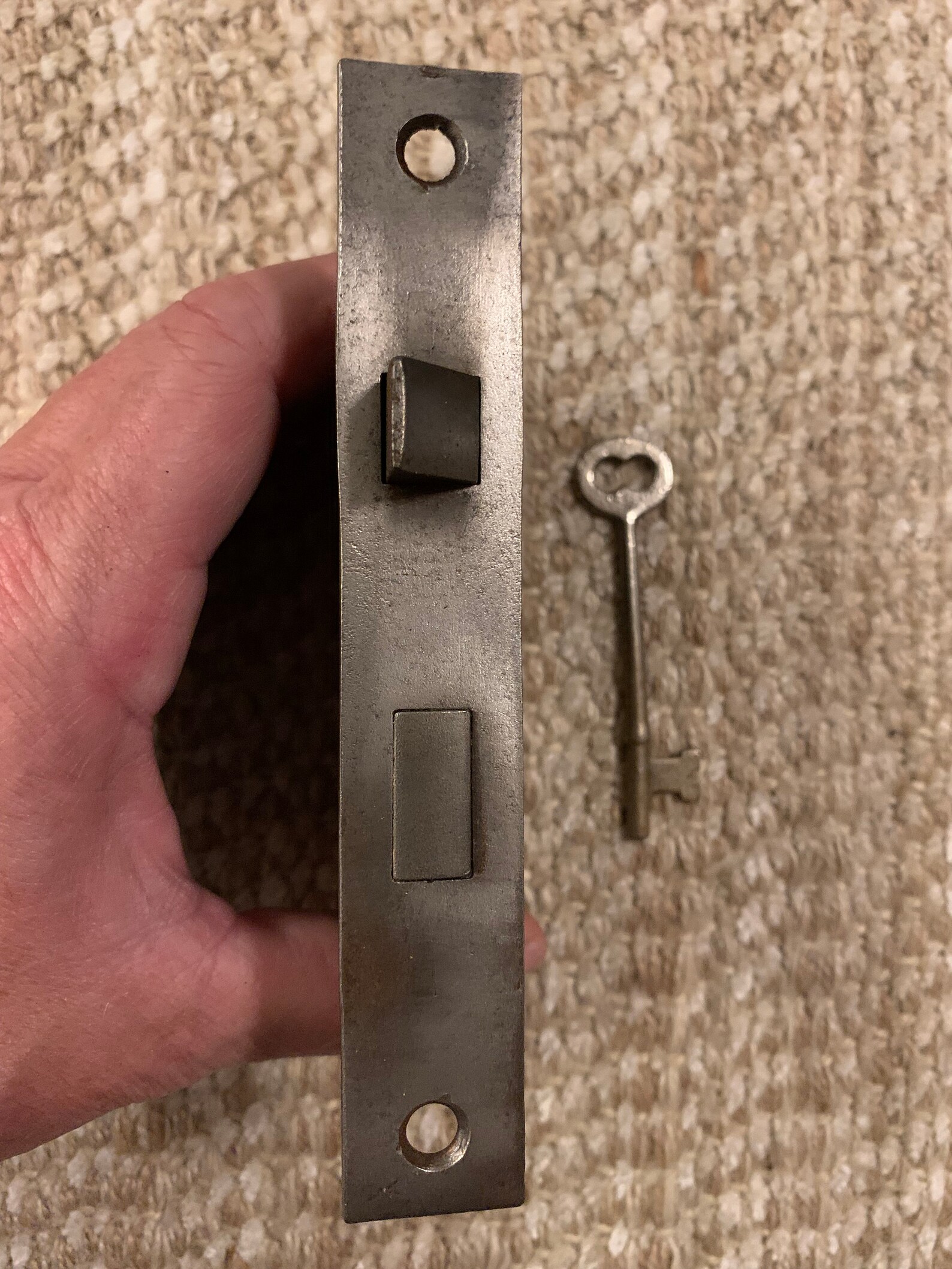 Antique Interior mortise lock door hardware with skeleton key Etsy