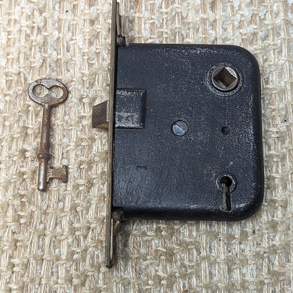 Antique Interior Mortise Lock With Key Door Hardware #3109