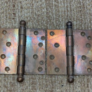 Pair 4&quot; x 4&quot; Stanley Steel Ball Tip Door Hinges Door Hardware