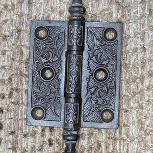 3&quot; x 3 1/2&quot; Antique Decorative Cast Iron Steeple Tip Hinge