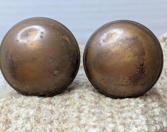 2 1/4" Antique Decorative Stamped Steel Door Knob Set