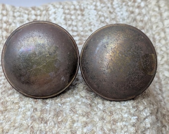 2 1/4" Antique Decorative Stamped Steel Door Knob Set
