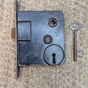 Antique Interior Mortise Lock Door Hardware #Y.2.3 With Key