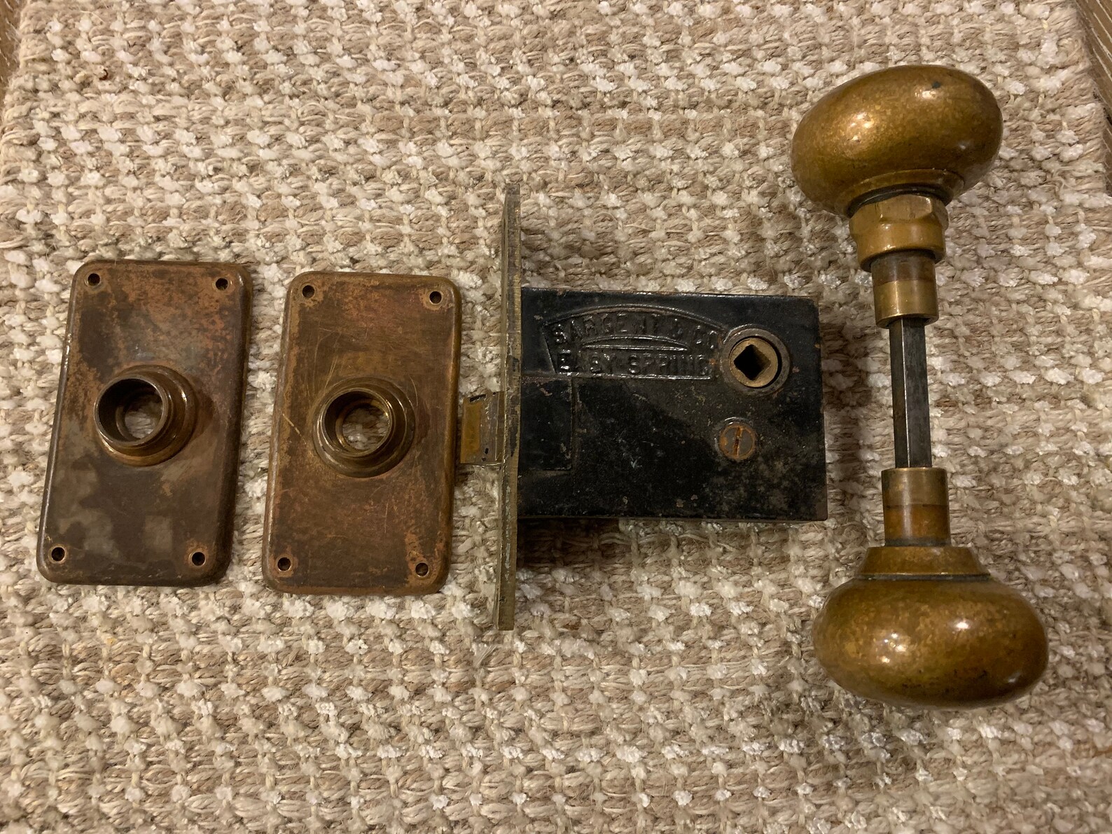 Vintage Sargent interior mortise with door knob plates and Etsy