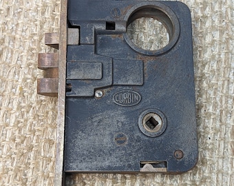 Den - Première Époque Corben Antique Victorian Corbin Mortise Lock Set Cast Iron Knobs