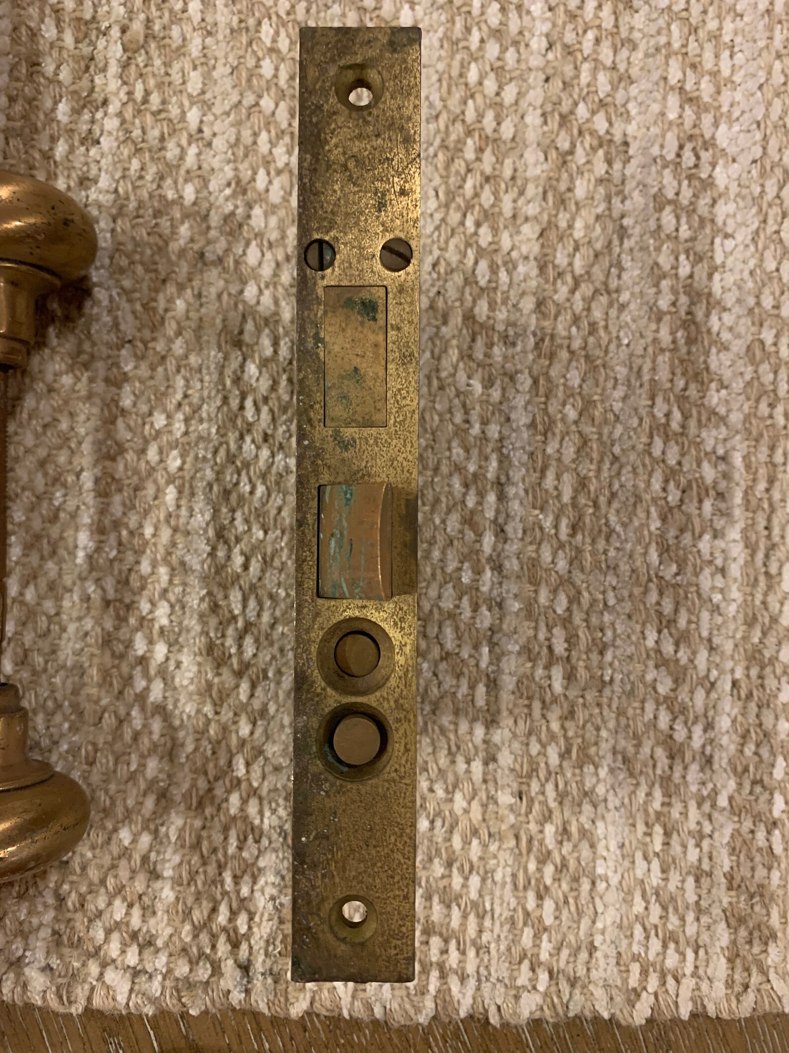 Antique brass exterior mortise lock door plates strike plate Etsy