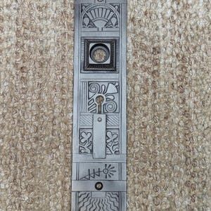 2&quot; x 8 7/8&quot; Antique Nashua Hardware Exterior Cast Iron Door Knob Plates Door Hardware #691