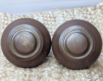 2 1/4" Antique Decorative Stamped Steel Door Knob Set