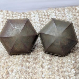 2&quot; Antique Stamped Steel Hexagon Door Knob Set