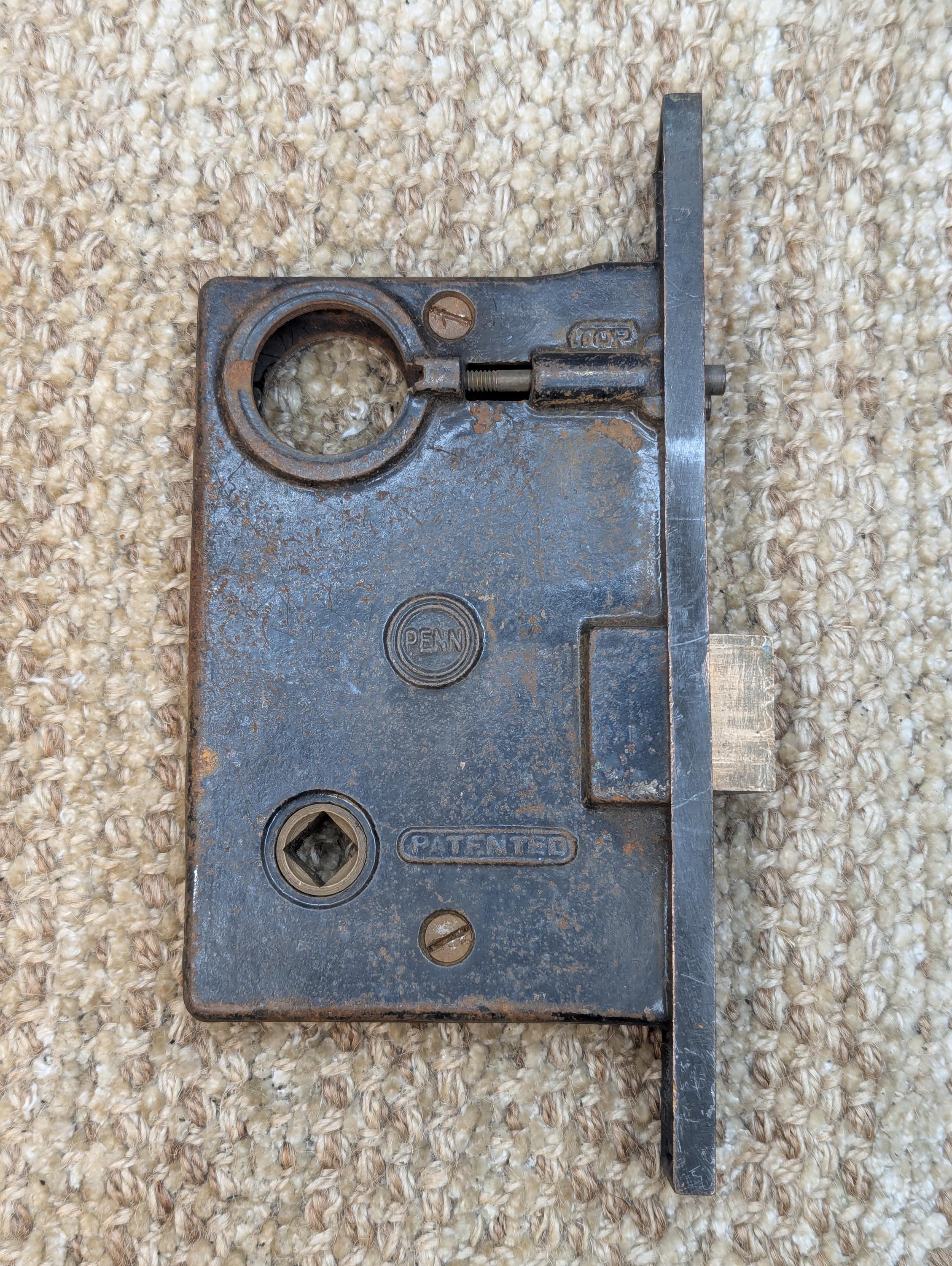 Penn Rim Lock Antique Penn Exterior Mortise Lock Door Hardware #9500 - Etsy