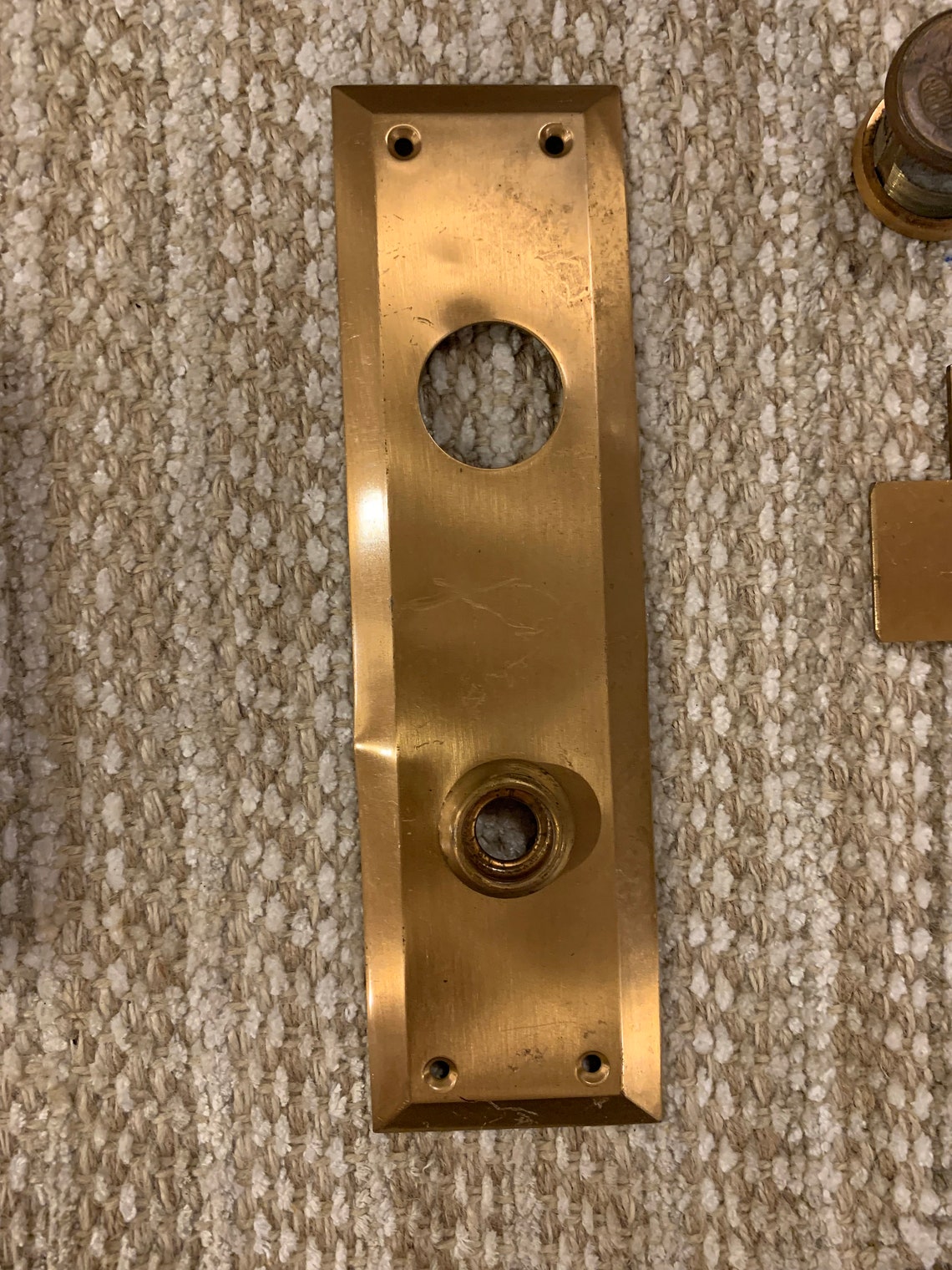 Antique brass exterior mortise lock door plates strike plate Etsy