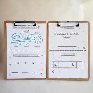 You will soon be grandparents as a printable game, playful pregnancy announcement for grandma & grandpa