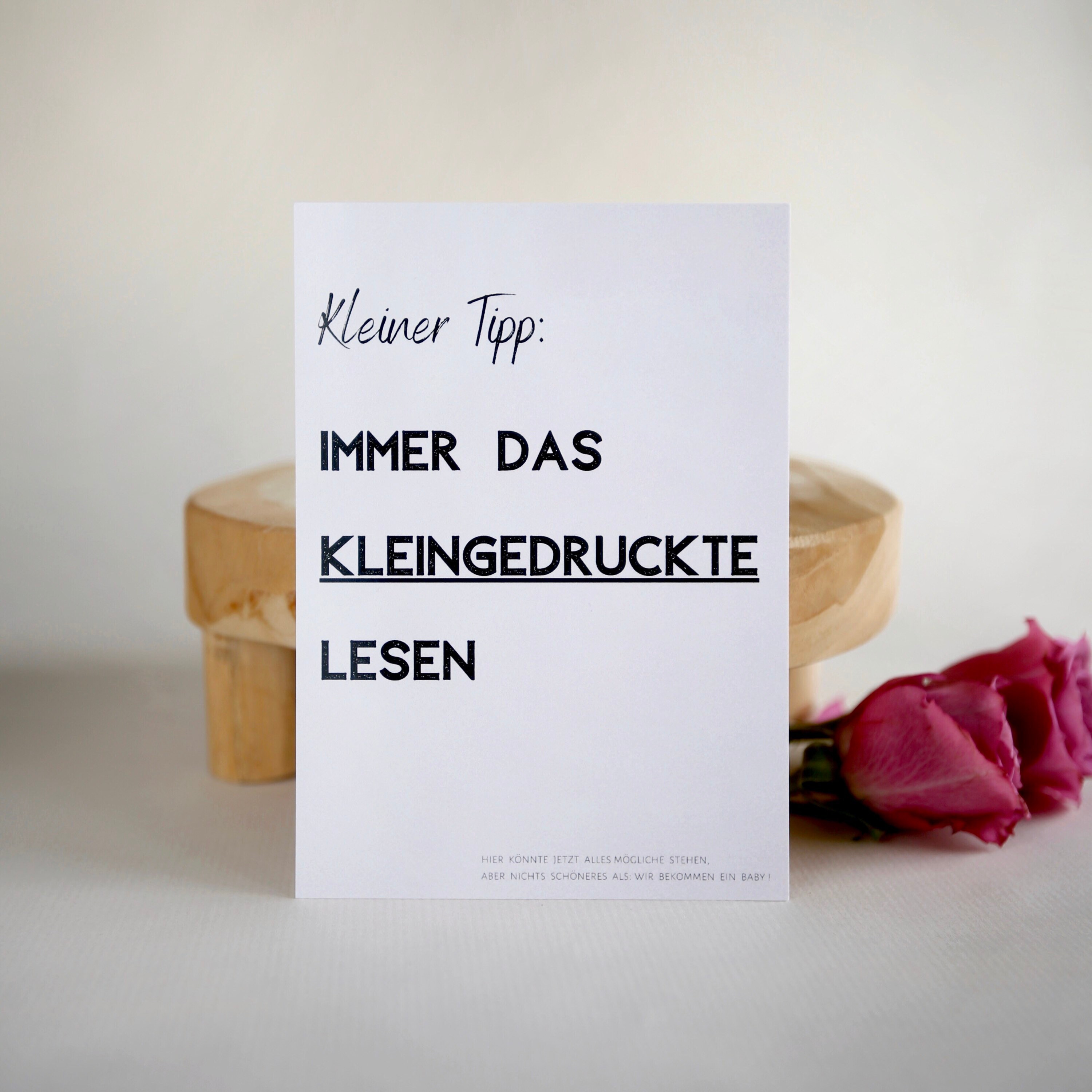 Wir bekommen ein Baby , Das Kleingedruckte lesen , Schwangerschaft