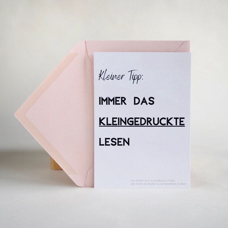 Wir bekommen ein Baby , Das Kleingedruckte lesen , Schwangerschaft