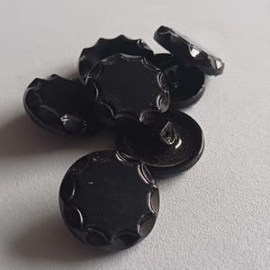 Lot de boutons en verre de  jais superbe