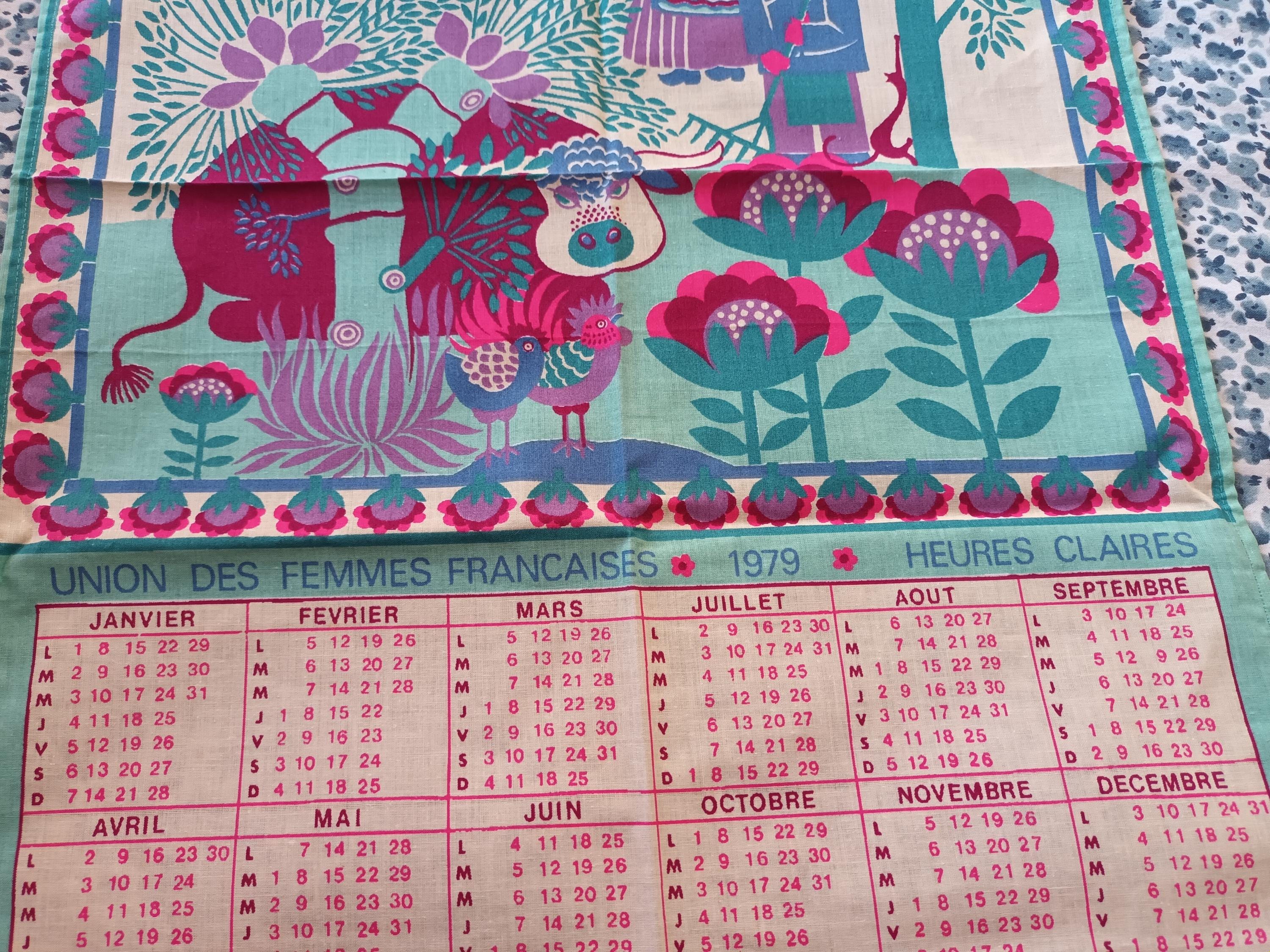 Vintage Cloth Calendar 1968 - Etsy Australia