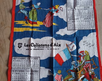 Kitchen linen - 1989 VINTAGE - perfect condition - les calissons d Aix en Provence