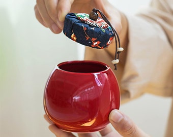 Delightful Ceramics Little Tea Jar Kungfu Tea Caddy Scented Tea Canister