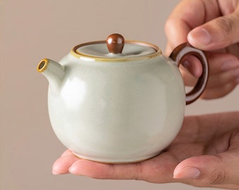 Delightful Ceramics Ru-kiln Cracked Glaze Small Teapot Kungfu Tea Pot Tea Maker