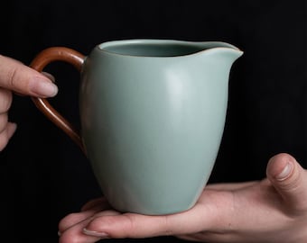 Entzückende Keramik Ruyao Cracked Glaze Serviertasse Kungfu Tee Krug