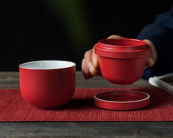 Entzückende Keramik Tragbare Tee-Set Eine Person Teetasse mit Infuse Deckel