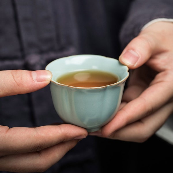 Delightful Ceramics Ruyao Cracked Glaze Small Cup Kongfu Tea Cup Single Little Teacup