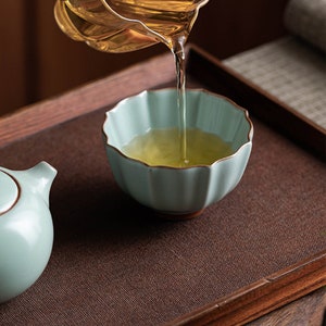Delightful Ceramics Ruyao Cracked Glaze Teacup Kungfu Tea Cup Single Cup Gift Box