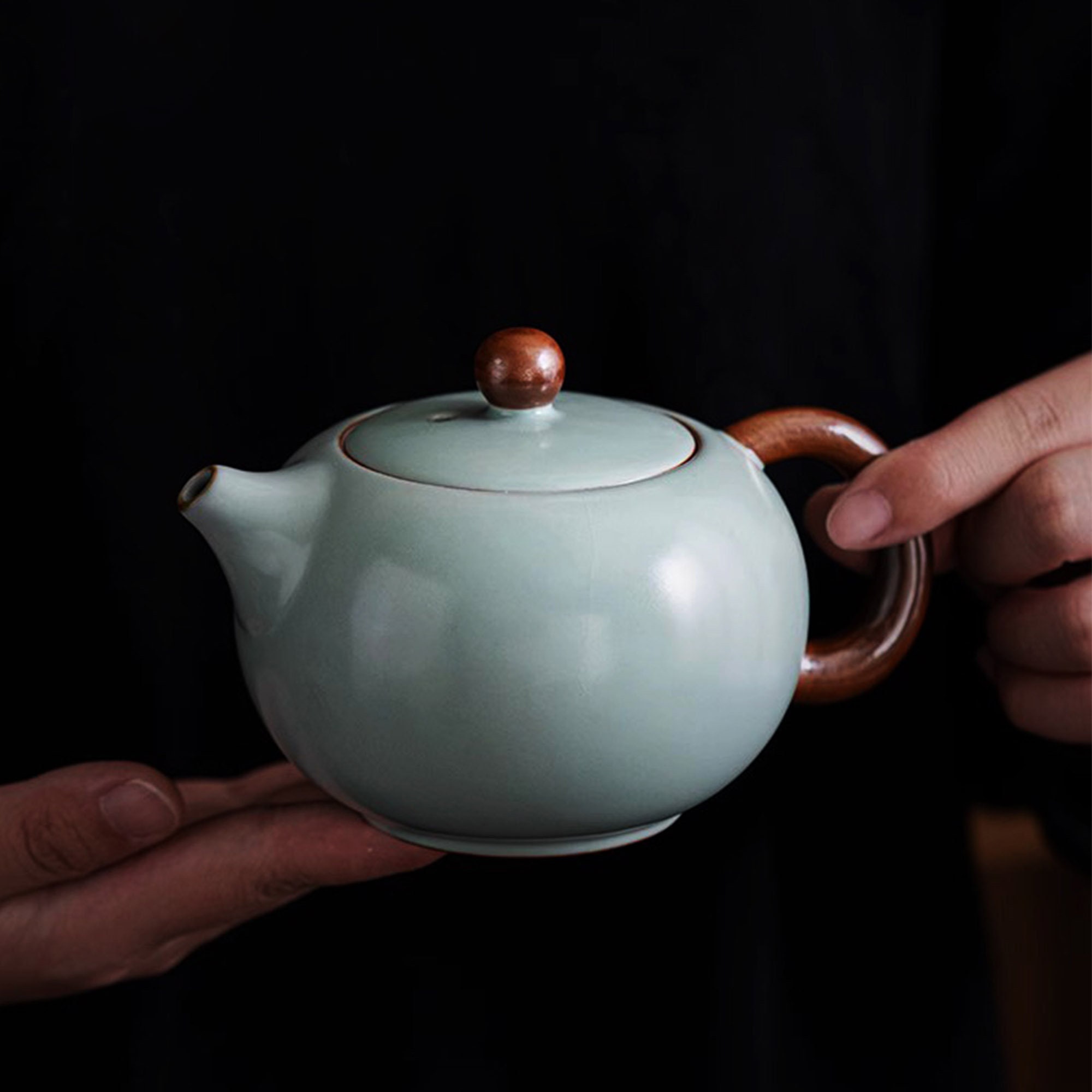 Delightful Ceramics Ruyao Kungfu Teapot Cracked Glaze Tea Pot Single Tea Maker