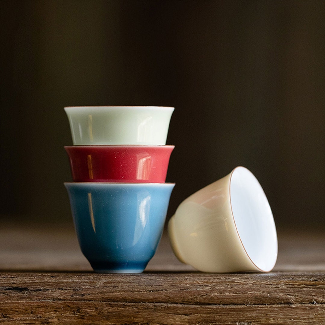 Delightful Ceramics Set of 4pcs Little Teacups Kungfu Tea Cups Small Cups Etsy